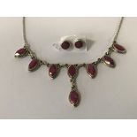 STERLING SILVER RAW RUBY SET