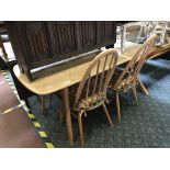 ERCOL DINING TABLE & FOUR CHAIRS