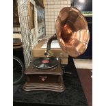 COPPER HORN GRAMOPHONE