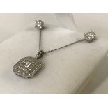 LORDS OF LONDON BOXED DIAMOND PENDANT & EARRINGS