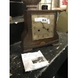 ART DECO OAK CASED STRIKING MANTLE CLOCK