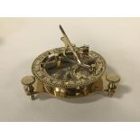 BRASS SUNDIAL COMPASS