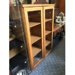 TWO GLASS SIDE CABINETS