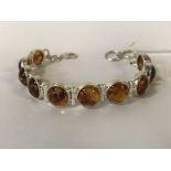 STERLING SILVER AMBER BRACELET