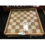 BOXED MARBLE CHESS SET