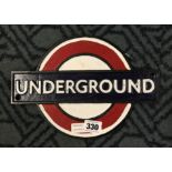 CAST IRON UNDERGROUND SIGN