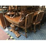 OAK DRAW LEAF TABLE & FOUR CHAIRS