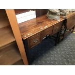 OAK CONSOLE TABLE