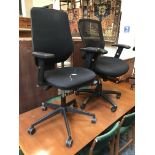 PAIR OF OFFICE CHAIRS