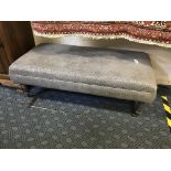 LARGE GREY DESIGNER STOOL BY ASHLEY MANOR