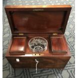 MAHOGANY TEA CADDY