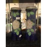 PAIR OF ART NOUVEAU DOULTON LAMBETH VASES