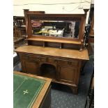 ART NOUVEAU MIRRORED BACK SIDEBOARD