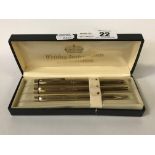 SET 3 GOLD PLATED SHEAFFER PENS