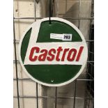 CAST IRON CASTROL SIGN