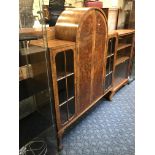 WALNUT DOME TOP DISPLAY CABINET