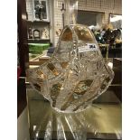 GILDED CRYSTAL BASKET