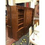 TRIPLE BREAKFRONT MAHOGANY BOOKCASE