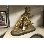 HUNTING CHERUB BRONZE