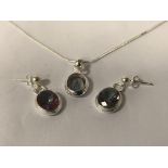 STERLING SILVER MYSTIC TOPAZ SET