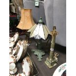 THREE TABLE LAMPS