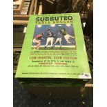 TWO SUBBUTEO TABLE SOCCER WITH PLAYERS