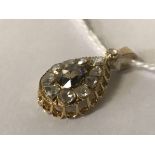 18CT GOLD & OLD CUT DIAMOND PENDANT