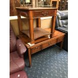 YEW COFFEE TABLE & SIDE TABLE