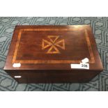 INLAID NEEDLEWORK BOX