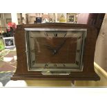 ART DECO WALNUT CASED MANTLE CLOCK