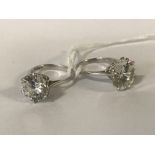 TWO 18CT CZ DRESS RINGS