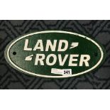 CAST IRON LAND ROVER SIGN