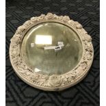 OVAL FLORAL MIRROR - SLIGHT DAMAGE