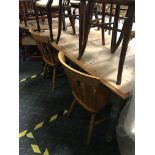 PINE TABLE & SIX CHAIRS