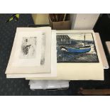 3 BOAT RELATED ETCHINGS