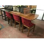 DRAW LEAF TABLE & FOUR CHAIRS