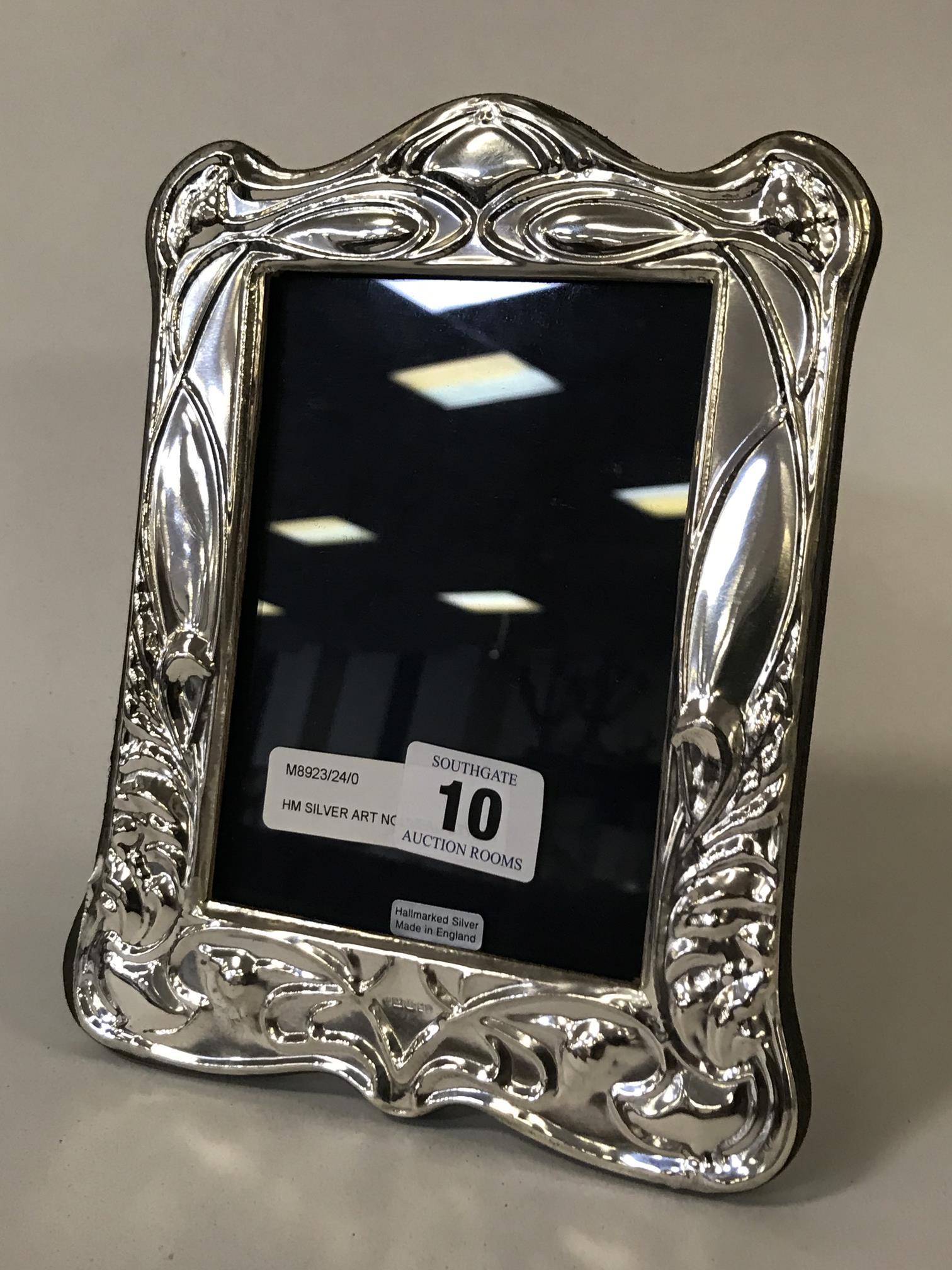 HM SILVER ART NOUVEAU STYLE PHOTO FRAME