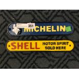 CAST IRON MICHELIN & SHELL SIGNS