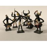 COLLECTION OF PAINTED METAL ETHNIC FIGURES