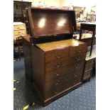 CHEST OF DRAWERS WITH LIFT UP TOP