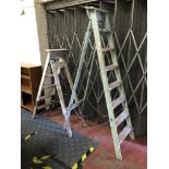 TWO WOODEN LADDERS