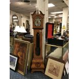 INLAID GRANDFATHER CLOCK