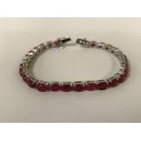 STERLING SILVER RUBY BRACELET