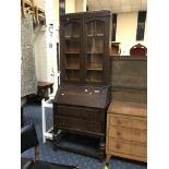 OAK BUREAU BOOKCASE