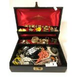 COSTUME JEWELLERY IN JEWELLERY BOX