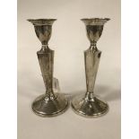 PAIR OF STERLING SILVER CANDLESTICKS