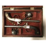 PAIR OF ITALIAN CASED PISTOLS SIGNED CARLO INNOCENZO SERTOLI -1860'S