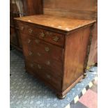 EARLY OAK 5 DRAWER CHEST