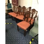 EIGHT WHEATSHEAF BACK CHAIRS