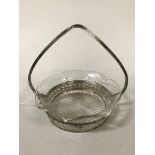 STERLING SILVER & GLASS SWEET DISH